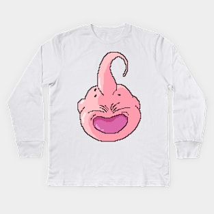 Fat Buu Pixel Art Kids Long Sleeve T-Shirt